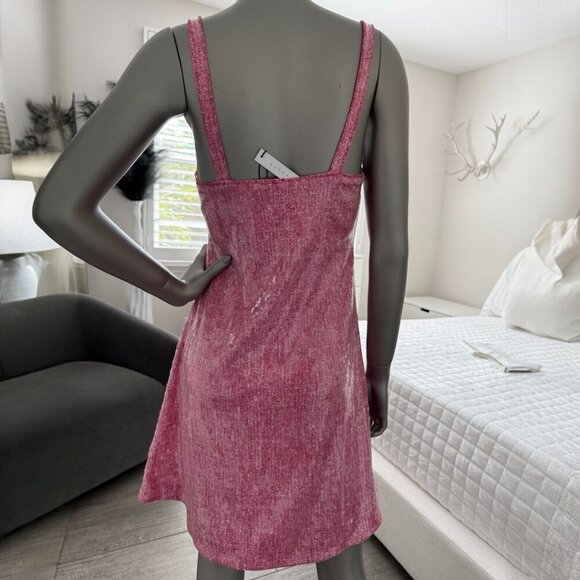 REVOLVE Susana Monaco Sequin Tank Dress in Pink New With Tags - Picture 4 of 4